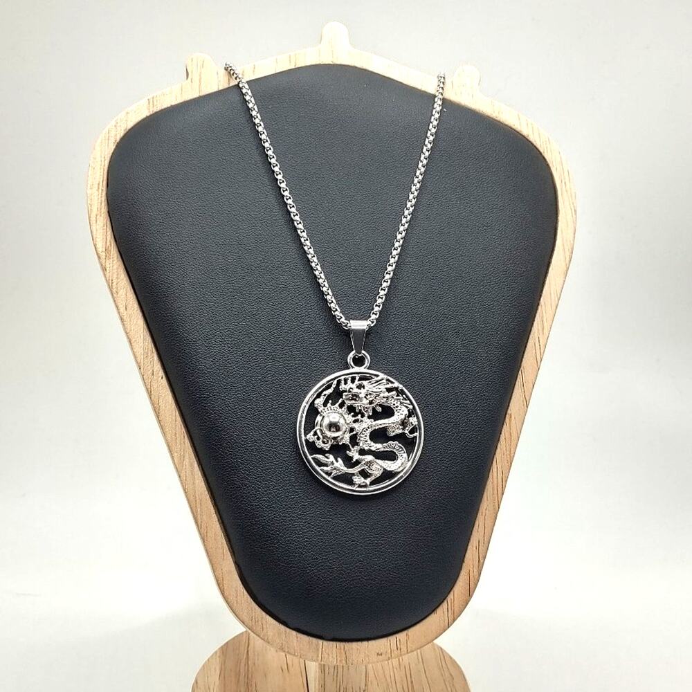 Stainless Eastern Chinese Dragon Necklace Zodiac Birthday Fashion Gift New!!!